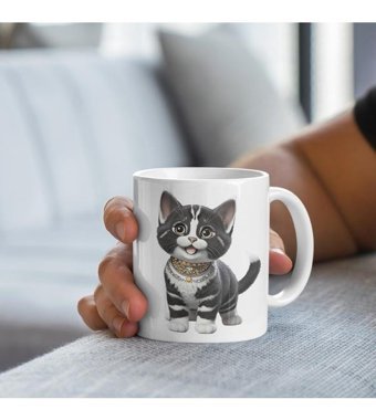 Kreatif Kupa İsme Özel Kedili Kupa- Kedi Severlerin Gözdesi