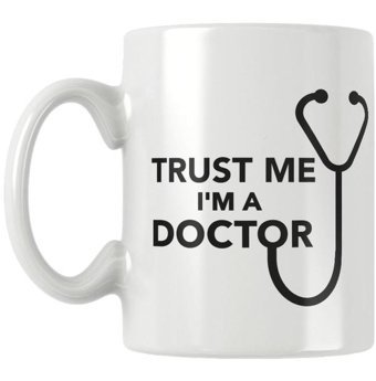 Qoeuyl Boutique Trust Me I'M A Doctor Baskılı Kupa Bardak