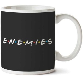 Art Hediye Friends Enemies İki Tarafı Baskılı Kupa Bardak