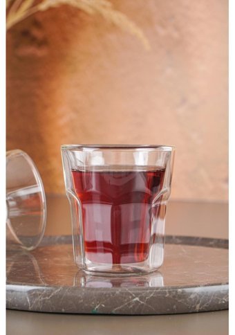 Acar Çift Cidarlı Cam Bardak - 250 ml