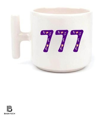Baskıbazar 777 Baskılı T Kulp Kupa Bardak