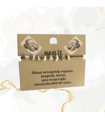 Mor Mürekkep Havlit Doğal Taşlı Kadın Bileklik