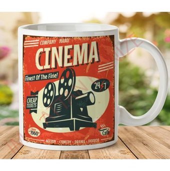 Art Hediye 1-390 Retro Cinema İki Tarafı Baskılı Kupa Bardak