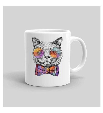 Mini Maker Kids Kişiye Özel Retro Kedi Kupa Bardak