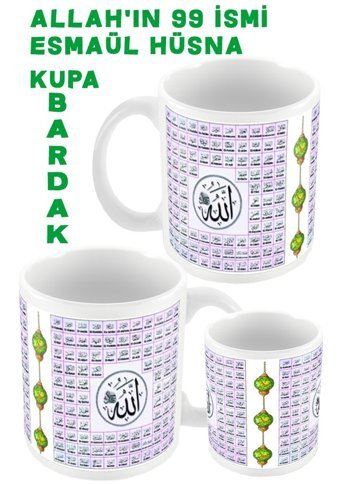 Sendealgelsin Allah'In 99 İsmi Esmaül Hüsna Kupa Bardak