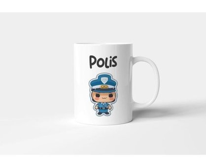 Promosyon Dünyam Kadın Polis - Baskılı Kupa Bardak