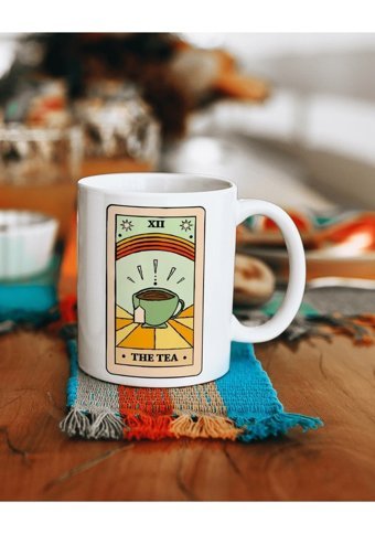 Baskıtech Tarot Kartı Tea Baskılı Kupa Bardak