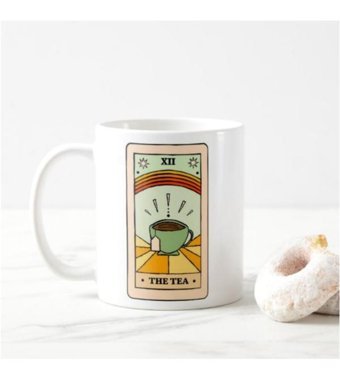 Baskıtech Tarot Kartı Tea Baskılı Kupa Bardak