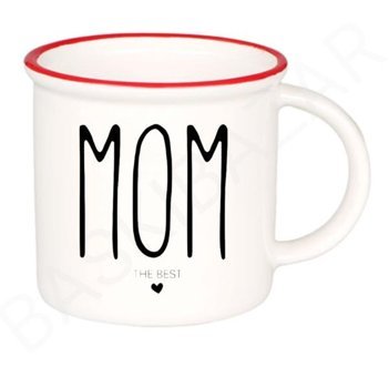 Baskıbazar "Mom Kırmızı" Bonny Lüks Kupa Çok Şık
