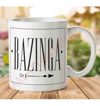 Art Hediye Bazinga Chic İki Tarafı Baskılı Kupa Bardak