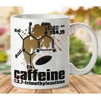 Art Hediye 1-090 Caffeine İki Tarafı Baskılı Kupa Bardak