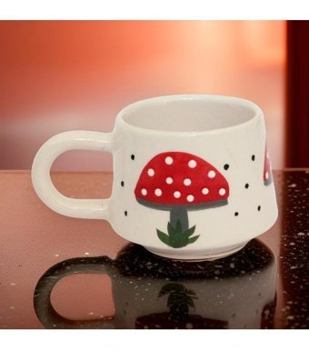 İlbay Çini Takı Klasik Seramik Kupa Mug Mantar
