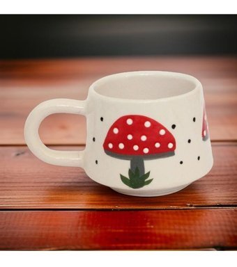 İlbay Çini Takı Klasik Seramik Kupa Mug Mantar