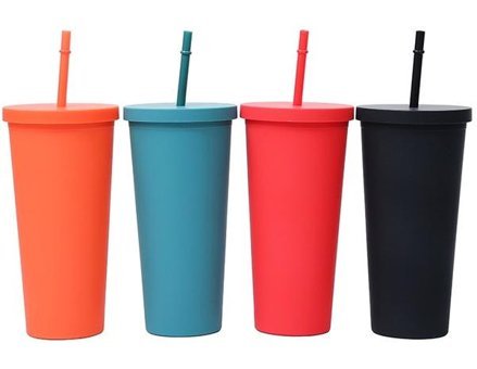 Luckystar Modern Düz Kapaklı Plastik Su Şişesi - Gri