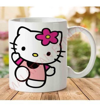 Art Hediye 1-1056 Hello Kitty İki Tarafı Baskılı Kupa Bardak