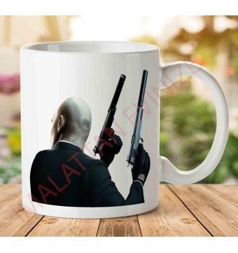 Art Hediye Hitman-Png-Picture İki Tarafı Baskılı Kupa Bardak