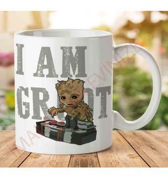 Art Hediye 1-1069 I Am Groot İki Tarafı Baskılı Kupa Bardak