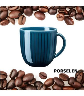 Milena Life Point Porselen Kupa Bardak Mavi 250 ml