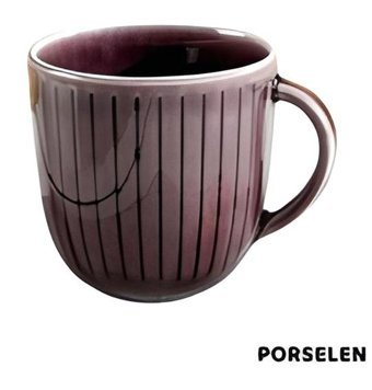 Milena Life Point Porselen Kupa Bardak Mürdüm 250 ml