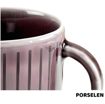 Milena Life Point Porselen Kupa Bardak Mürdüm 250 ml