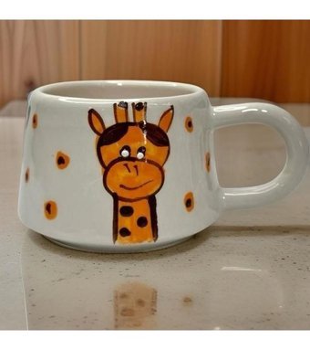 İlbay Çini Takı İlbay Seramik Kupa Bardak Mug Klasik Zürafa