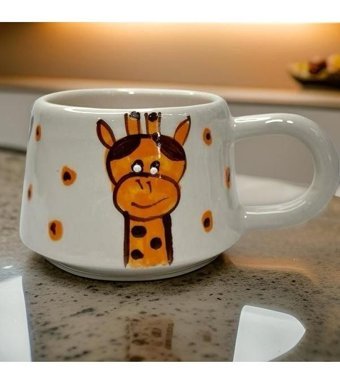 İlbay Çini Takı İlbay Seramik Kupa Bardak Mug Klasik Zürafa