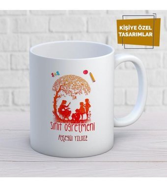 Mekstore İsim Yazılı Sınıf Öğretmeni Kupa