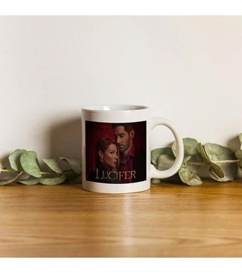 Qoeuyl Boutique Lucifer Detective Chloe Baskılı Kupa Bardak
