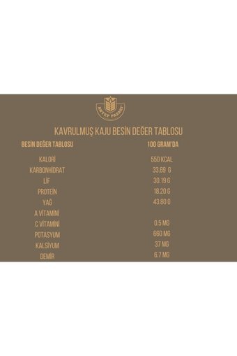 Antep Pazarı Kavrulmuş Kaju 650 gr