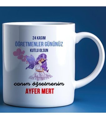 Bitkiden Yaşam " Öğretmenler Günü " Temalı Kupa Bardak