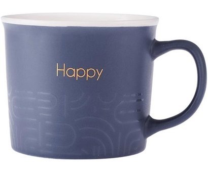 Emsan Happy New Year Yılbaşı New Bone Kupa 350 ml Lacivert