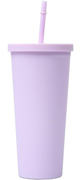 Luckystar Modern Düz Kapaklı Plastik Su Şişesi - Mor