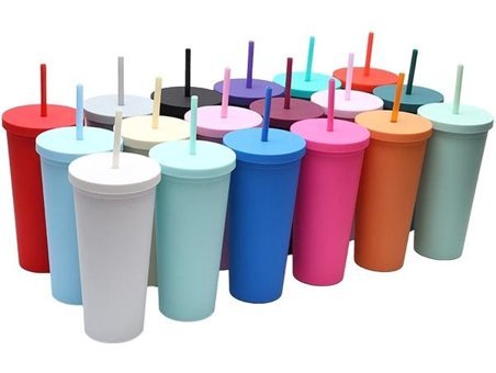 Luckystar Modern Düz Kapaklı Plastik Su Şişesi - Mor