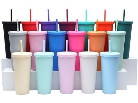 Luckystar Modern Düz Kapaklı Plastik Su Şişesi - Mor