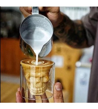 Çılgıntrend Çift Çidarlı Kuru Kafa Bardak