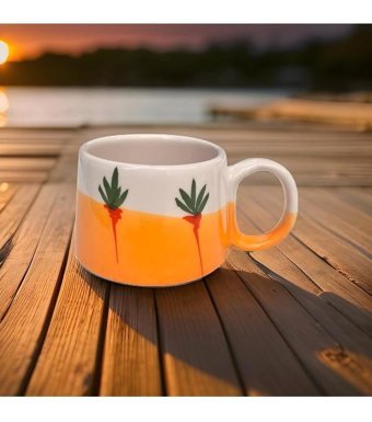 İlbay Çini Takı İlbay Seramik Klasik Kupa Mug Havuç