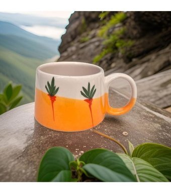 İlbay Çini Takı İlbay Seramik Klasik Kupa Mug Havuç
