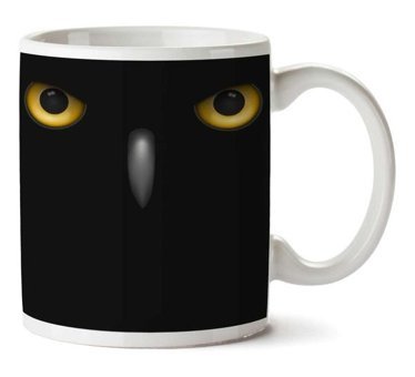 Art Hediye Owl Eyes İki Tarafı Baskılı Kupa Bardak