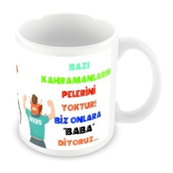 Sendealgelsin İsme Özel Kahraman Baba Tasarım Kupa Bardak