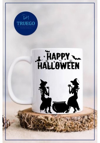 Truego Baskılı Kupa Bardak Seramik Mug - Happy Halloween