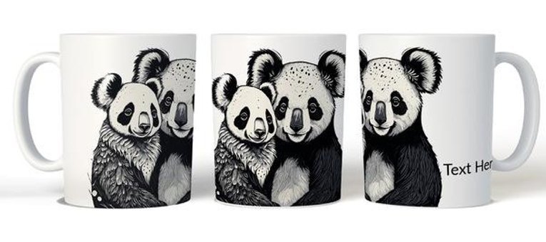 Kreatif Kupa Panda Çifti Kupası: Sevgililer Günü Hediyesi
