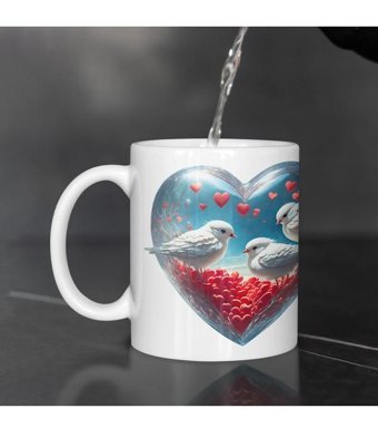 Kreatif Kupa Sevgiliye Özel Kupa, Aşkın Kanatları
