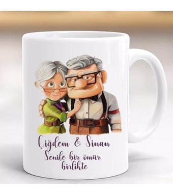 3 Er Sevgililer Günü Yaşlı Çift Hediyelik Kupa Bardak