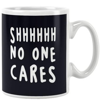 Qoeuyl Boutique Sarkastik No One Cares Baskılı Kupa Bardak
