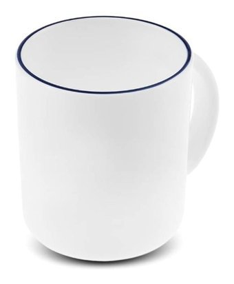 Karaca Milano Opal Cam Blue Rim Mug V2 320 ml