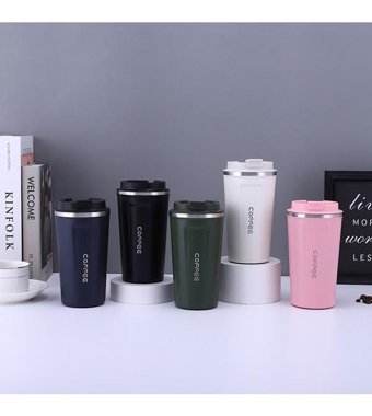Luckystar 304 Paslanmaz Çelik Moda Kahve Fincanı - Pembe