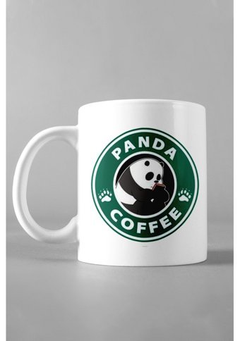 Hediyexpres Panda Coffee Tasarım Baskılı Beyaz Kupa Bardak
