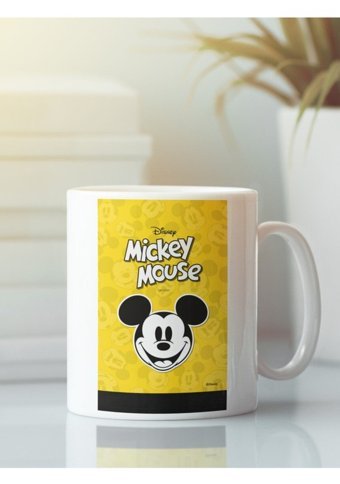 Baskıtech Beyaz Mickey Mouse Kupa Bardak