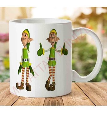 Art Hediye Elf-Png İki Tarafı Baskılı Kupa Bardak