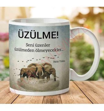 Art Hediye Nebi Yıldız Üzülme İki Tarafı Baskılı Kupa Bardak